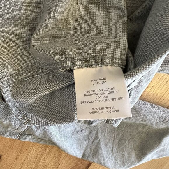 Ambig Mens Blue Long Sleeve Button Down Front Size Medium Cotton Blend Classic - Picture 4 of 9